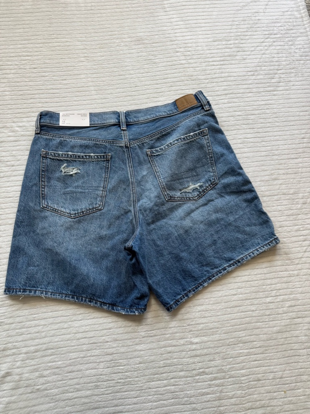 American Eagle Outfitters High Waist Denim Shorts - Blue